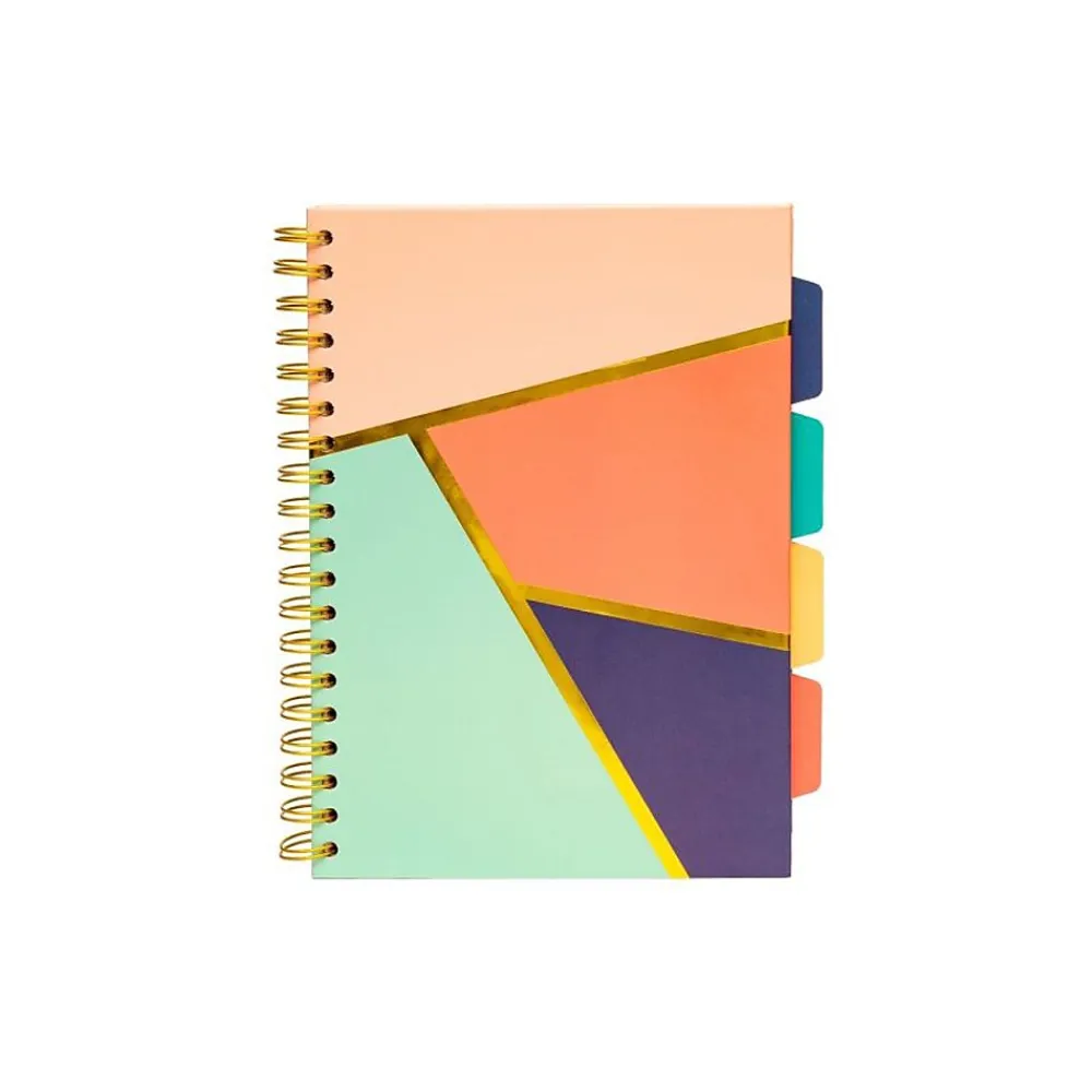 Subject Notebooks|Carpe Diem Floral Love 5-Subject Subject Notebooks, 7.09" x 10", College Ruled, 100 Sheets, Assorted Colors, 3/Pack (9033-CD)