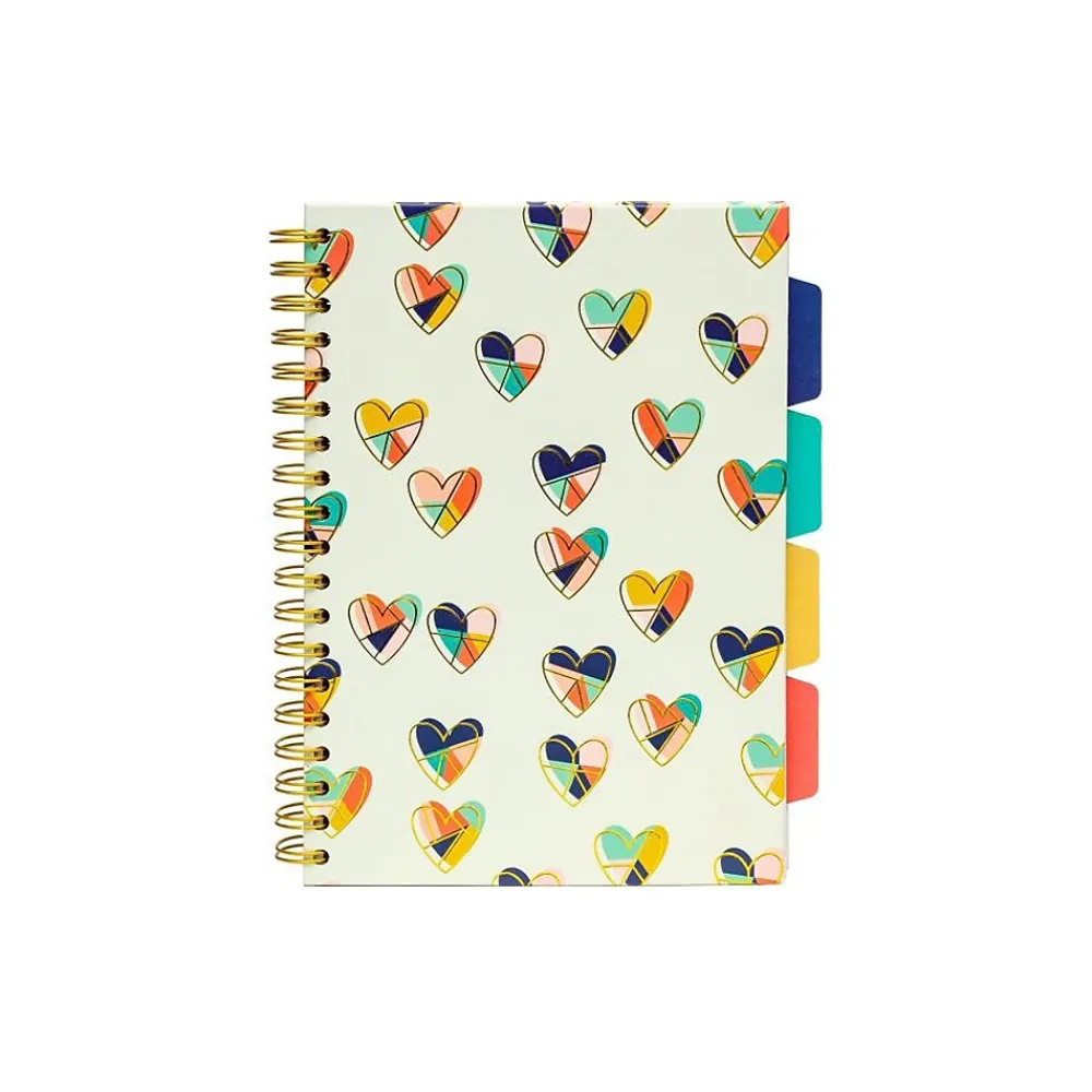 Subject Notebooks|Carpe Diem Floral Love 5-Subject Subject Notebooks, 7.09" x 10", College Ruled, 100 Sheets, Assorted Colors, 3/Pack (9033-CD)