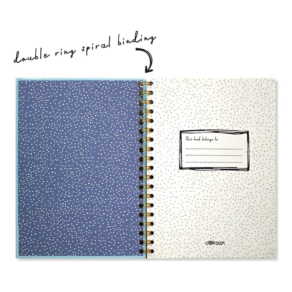 Subject Notebooks|Carpe Diem Sky Blue 1-Subject Notebook, 7.5" x 9.75", Wide-Ruled, 80 Sheets, Blue (9378-CD)