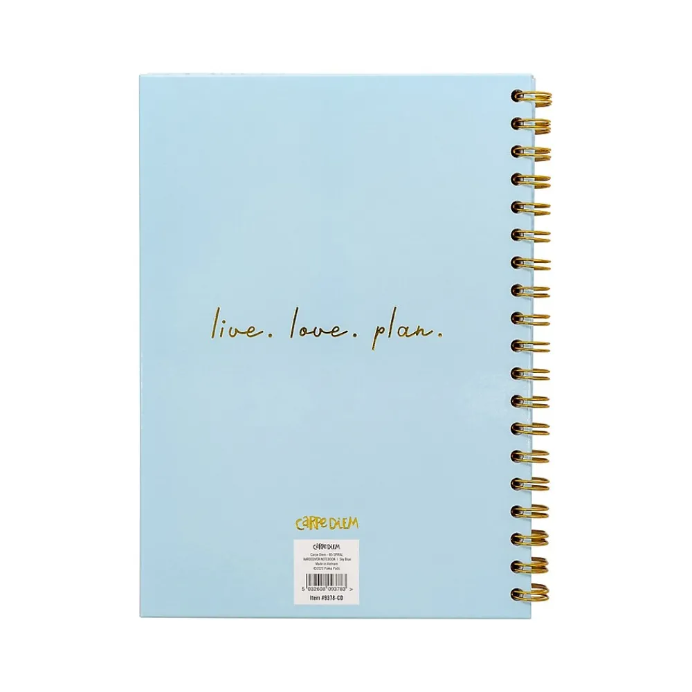Subject Notebooks|Carpe Diem Sky Blue 1-Subject Notebook, 7.5" x 9.75", Wide-Ruled, 80 Sheets, Blue (9378-CD)