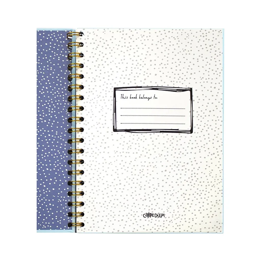 Subject Notebooks|Carpe Diem Sky Blue 1-Subject Notebook, 7.5" x 9.75", Wide-Ruled, 80 Sheets, Blue (9378-CD)