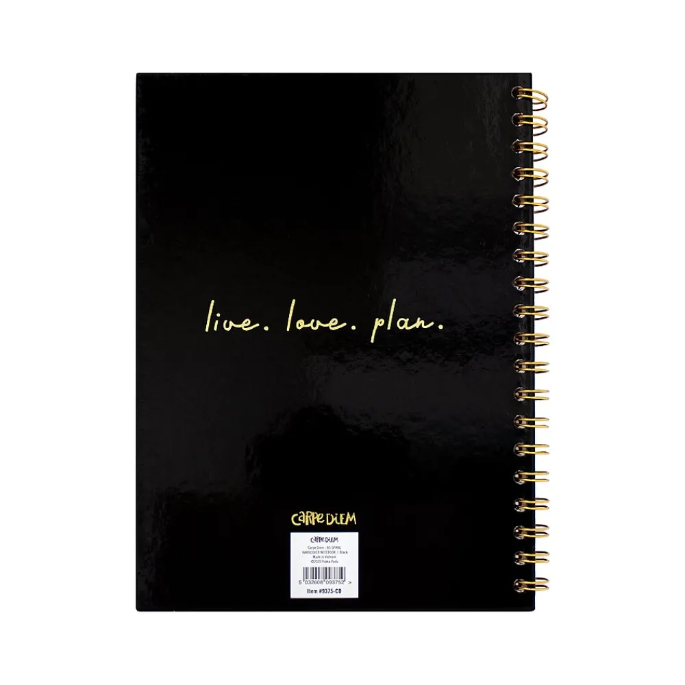 Subject Notebooks|Carpe Diem 1-Subject Notebook, 7.5" x 9.75", Wide-Ruled, 80 Sheets, Black (9375-CD)