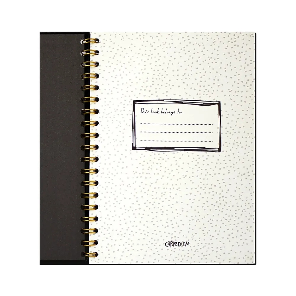 Subject Notebooks|Carpe Diem 1-Subject Notebook, 7.5" x 9.75", Wide-Ruled, 80 Sheets, Black (9375-CD)