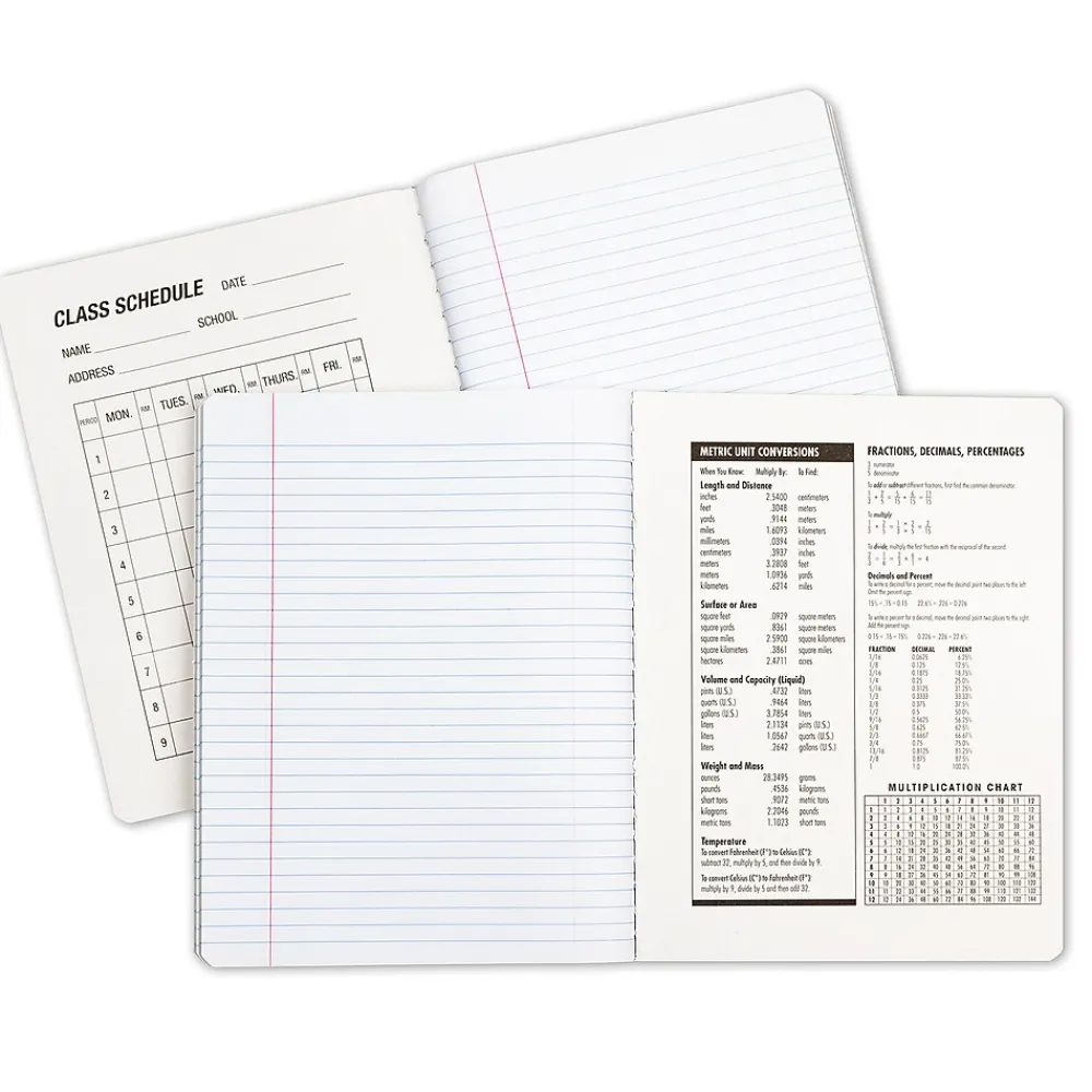 Composition Notebooks|C-Line Composition Notebooks, 100 Sheets, College Ruled, Black Marble, 12/Pack (CLI22022-12)