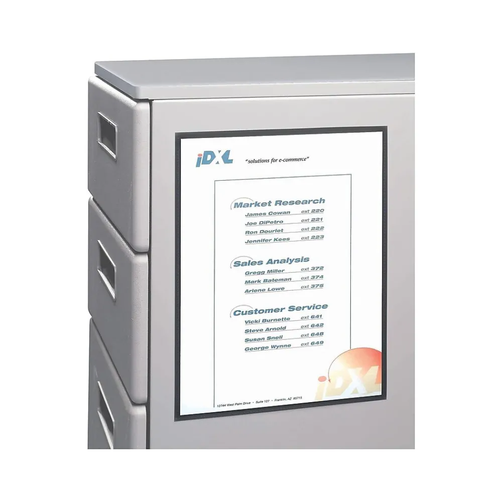 Sheet Protectors|C-Line Cubicle Keepers Polypropylene Magnetic File Pockets, Clear, 25/Box (CLI37991)