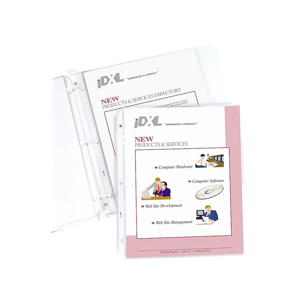 Sheet Protectors|C-Line Heavyweight Polypropylene/PP Sheet Protectors, Heavyweight, Clear, 100/Box (62033)