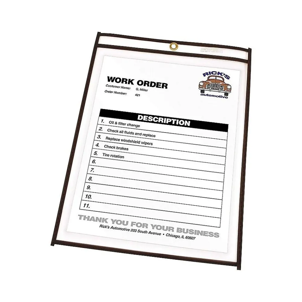 Sheet Protectors|C-Line Job Ticket Holders, 11" x 14", Clear, 25/Box (46114)