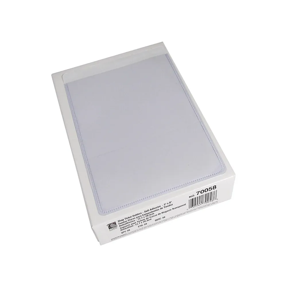 Sheet Protectors|C-Line Job Ticket Holders, 5" x 8", Clear, 50/Box (70058)
