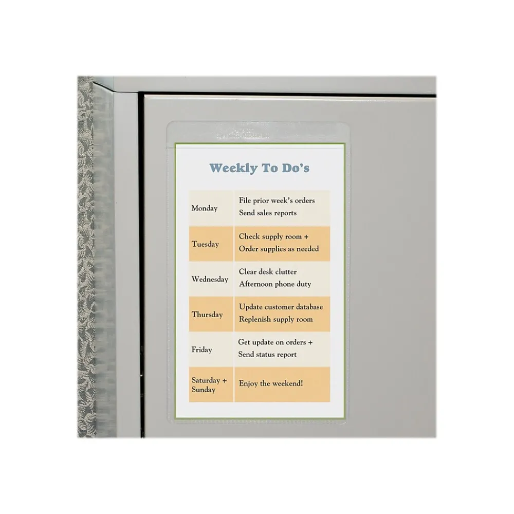 Sheet Protectors|C-Line Job Ticket Holders, 5" x 8", Clear, 50/Box (70058)
