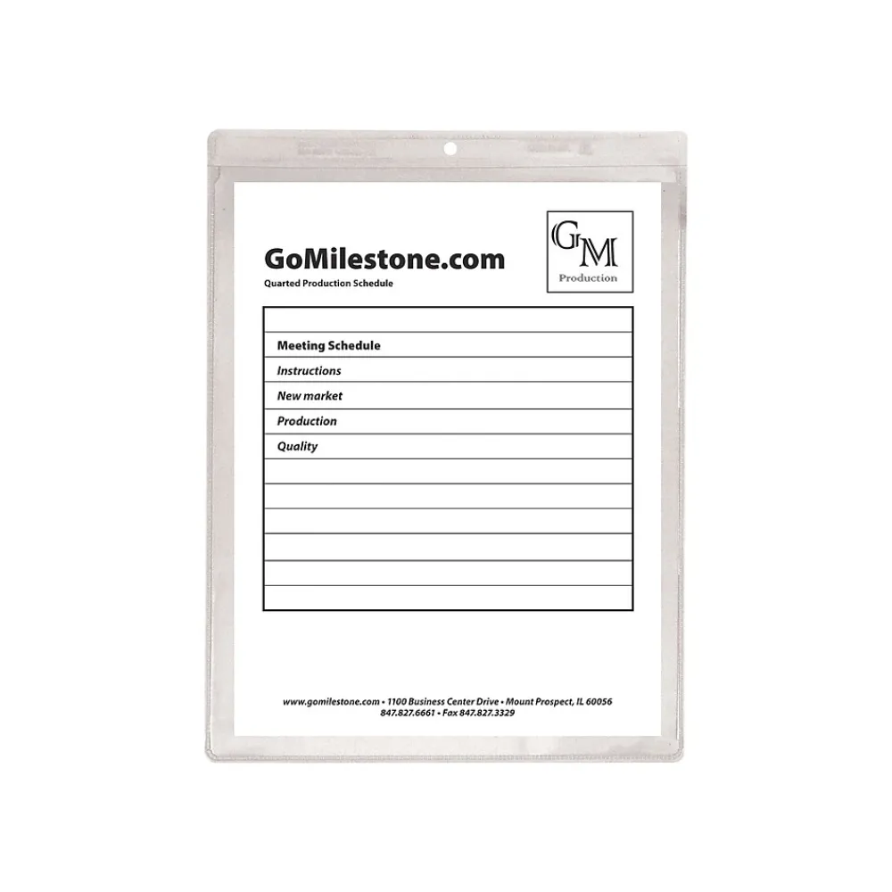 Sheet Protectors|C-Line Job Ticket Holders, , 8-1/2" x 11", Clear, 50/Box (80911)