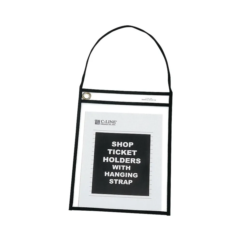Sheet Protectors|C-Line Job Ticket Holders, 9" x 12", Clear, 15/Box (41922)