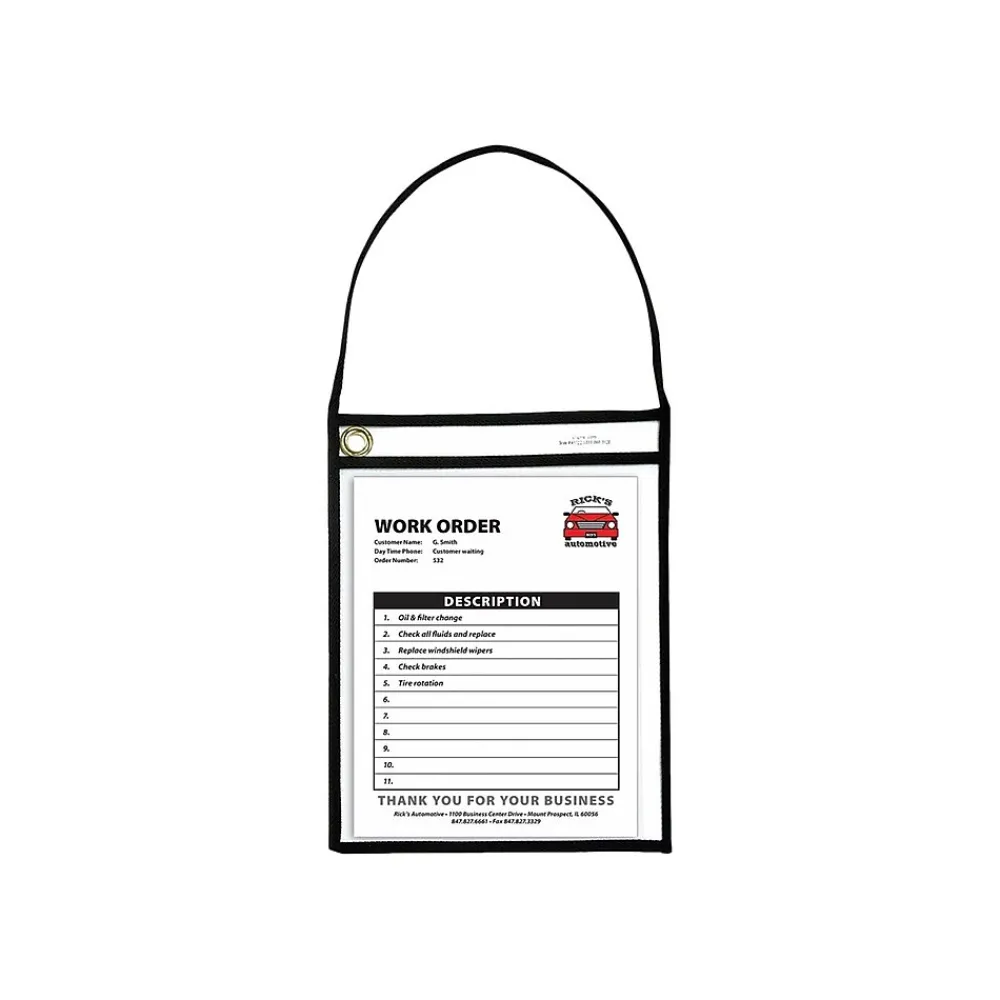 Sheet Protectors|C-Line Job Ticket Holders, 9" x 12", Clear, 15/Box (41922)