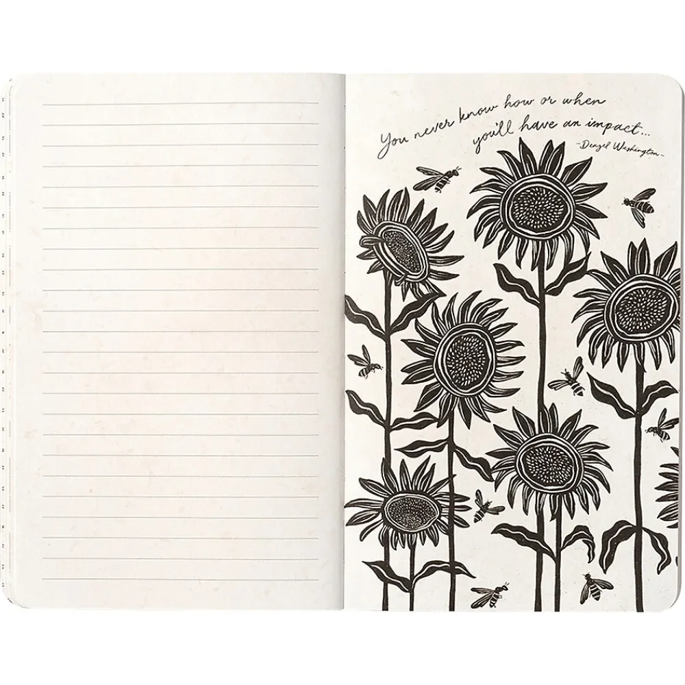 Journals|Compendium Inc The Heart That Gives, Gathers Journal, 5" x 8", Black/White (10288)