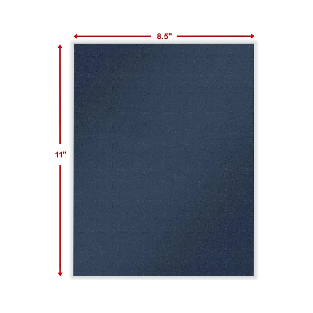 Pocket Folders|ComplyRight Single-Window Tax Presentation Folder, Navy Blue, 50/Pack (PNW22)