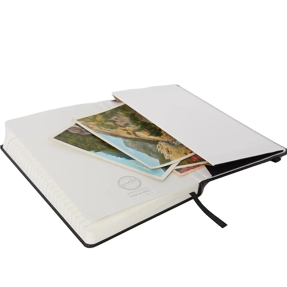 Journals|C.R. Gibson Journal, 5" x 8.25", Narrow Ruled, Black, 192 Pages (MJ5-0001)
