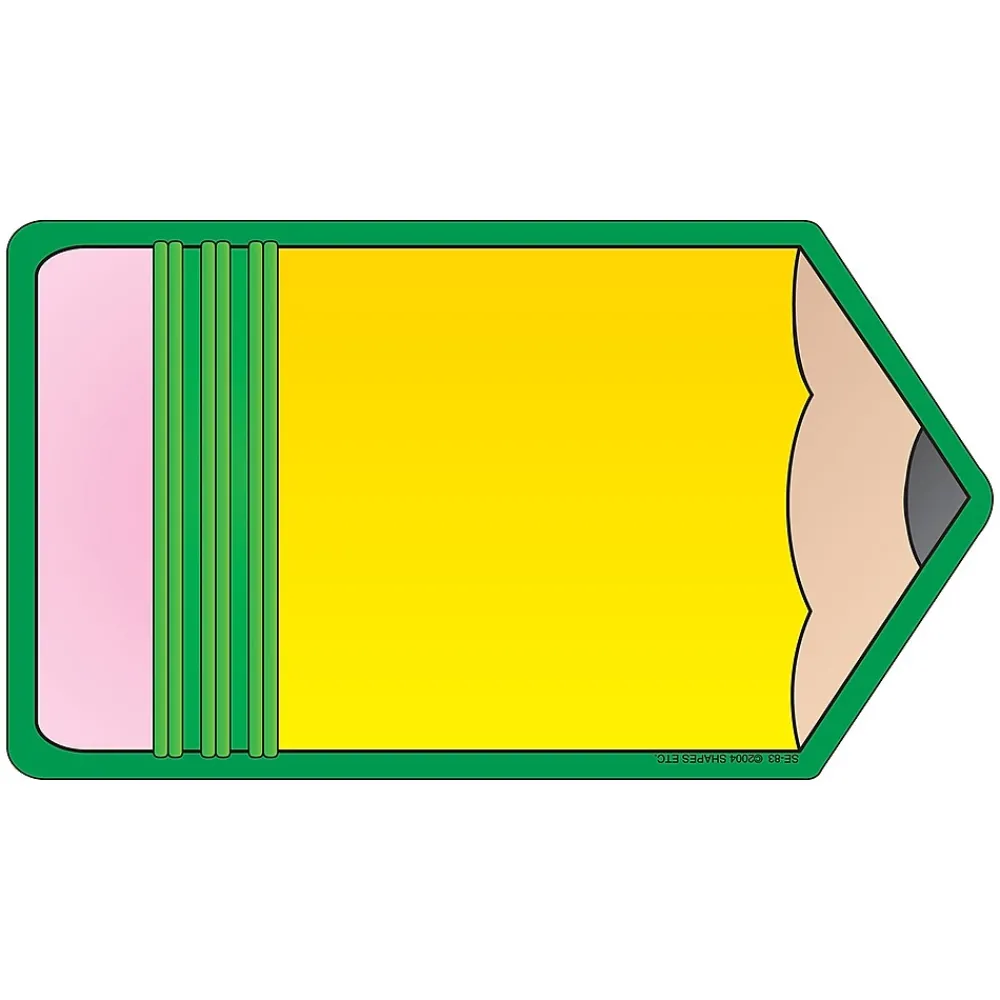 Notepads|Creative Shapes Pencil Memo Pad, Multicolored, 6/Bundle (SE-83-6)