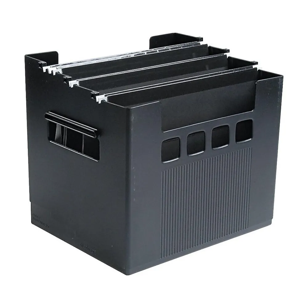 File Storage|Esselte DecoFlex Large Capacity Desktop File Box, Letter Size, Black (PFX 43013)