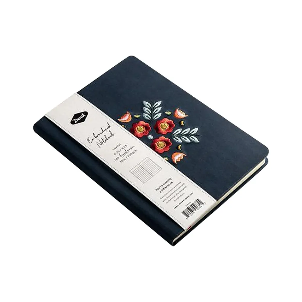 Journals|Denik Evelynn Blue Vegan Suede Journal, 5.75" x 8.25" (AHBC550L)