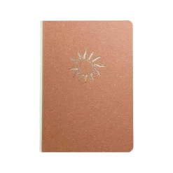 Journals|Denik Rise & Shine Hardcover Journal, 5.25" x 7.25", Dotted Ruled, Brown/Rose Gold, 128 Pages (CET569D)
