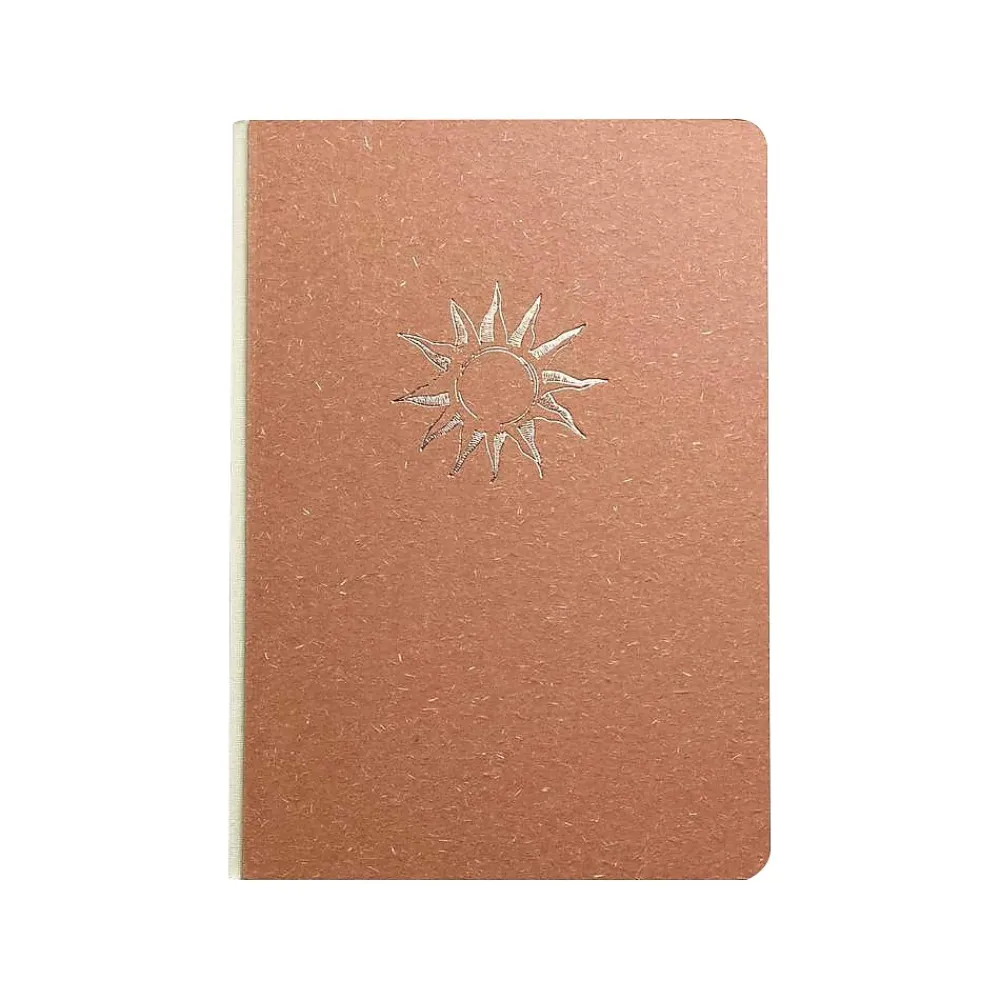 Journals|Denik Rise & Shine Hardcover Journal, 5.25" x 7.25", Dotted Ruled, Brown/Rose Gold, 128 Pages (CET569D)