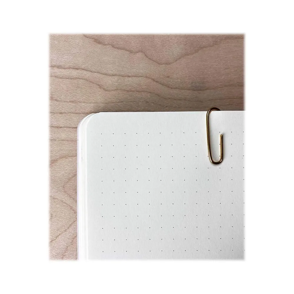 Journals|Denik Rise & Shine Hardcover Journal, 5.25" x 7.25", Dotted Ruled, Brown/Rose Gold, 128 Pages (CET569D)