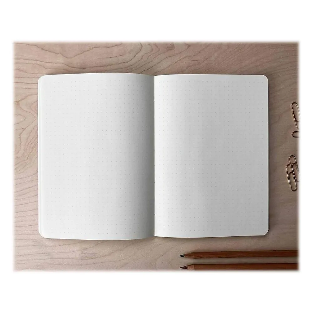 Journals|Denik Rise & Shine Hardcover Journal, 5.25" x 7.25", Dotted Ruled, Brown/Rose Gold, 128 Pages (CET569D)