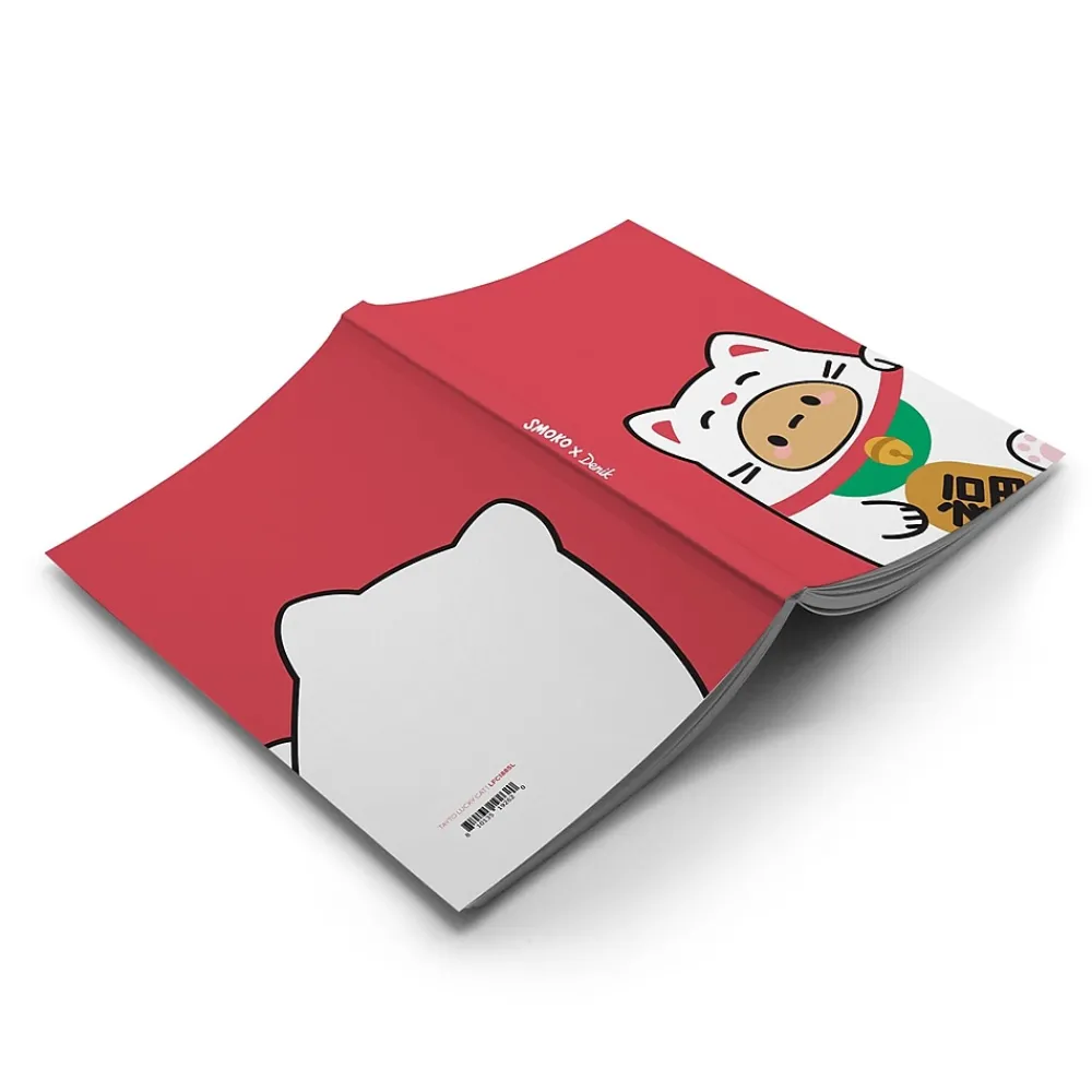 Journals|Denik Smoko Tayto Lucky Cat Journal, 5.25" x 8.25", College Ruled, 144 Pages (LFC1885L)