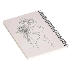 Notebooks|DENY Designs Alexandria Botany I by Iveta Abolina Professional Notebooks, 5.5" x 8.25", Dotted, 40 Sheets, Beige (71323-NOBS01)