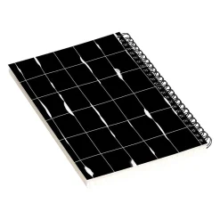 Notebooks|DENY Designs Between the Lines by Iveta Abolina Notebook, 5.5" x 8.25", Dotted, 40 Sheets, Black/White (68195-nobs01)