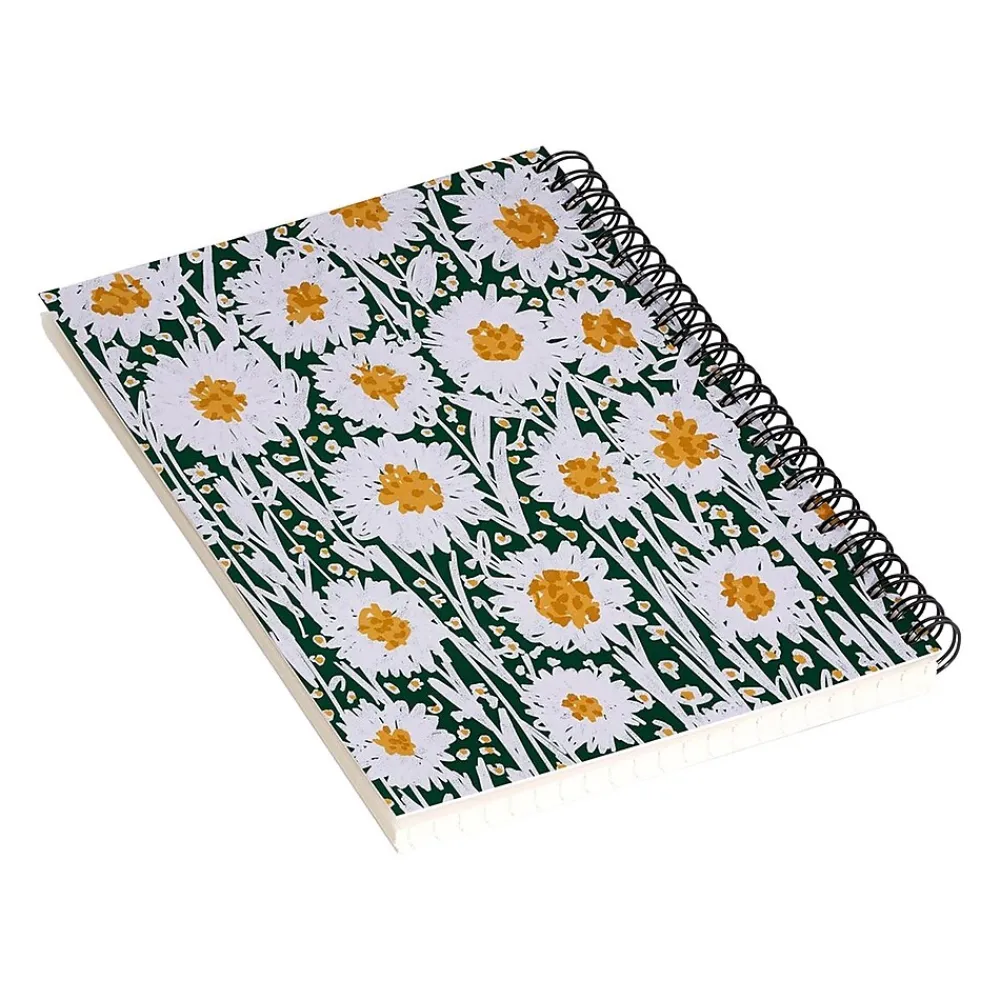 Notebooks|DENY Designs Daisy Pattern by Alisa Galitsyna Professional Notebooks, 5.5" x 8.25", Dotted, 40 Sheets, Multicolor (74701-NOBS01)