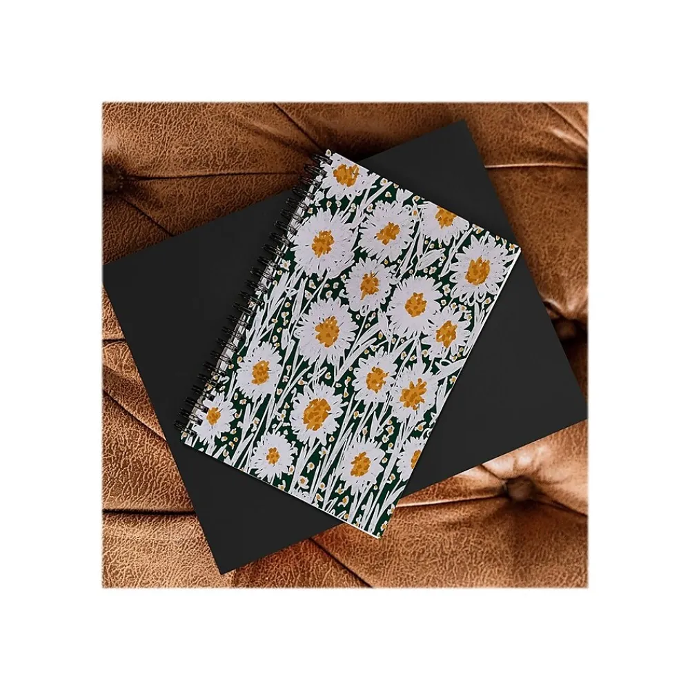 Notebooks|DENY Designs Daisy Pattern by Alisa Galitsyna Professional Notebooks, 5.5" x 8.25", Dotted, 40 Sheets, Multicolor (74701-NOBS01)