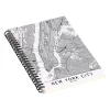 Notebooks|DENY Designs New York City White Map by Multiplicity Notebook, 5.5" x 8.25", Dotted, 40 Sheets, Cream (69105-nobs01)