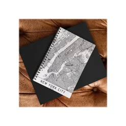 Notebooks|DENY Designs New York City White Map by Multiplicity Notebook, 5.5