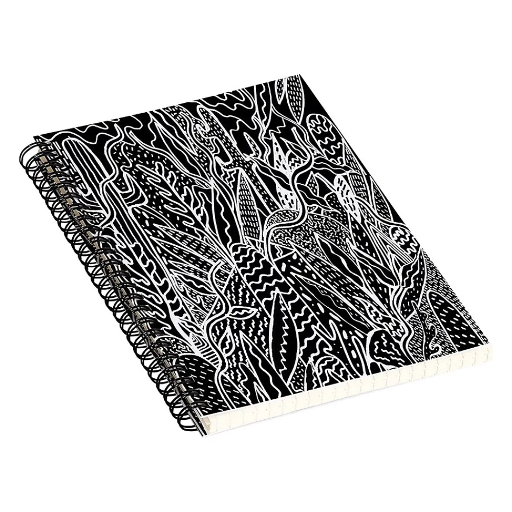 Notebooks|DENY Designs The Garden by Kris Tate Professional Notebooks, 5.5" x 8.25", Dotted, 40 Sheets, Black (58293-NOBS01)