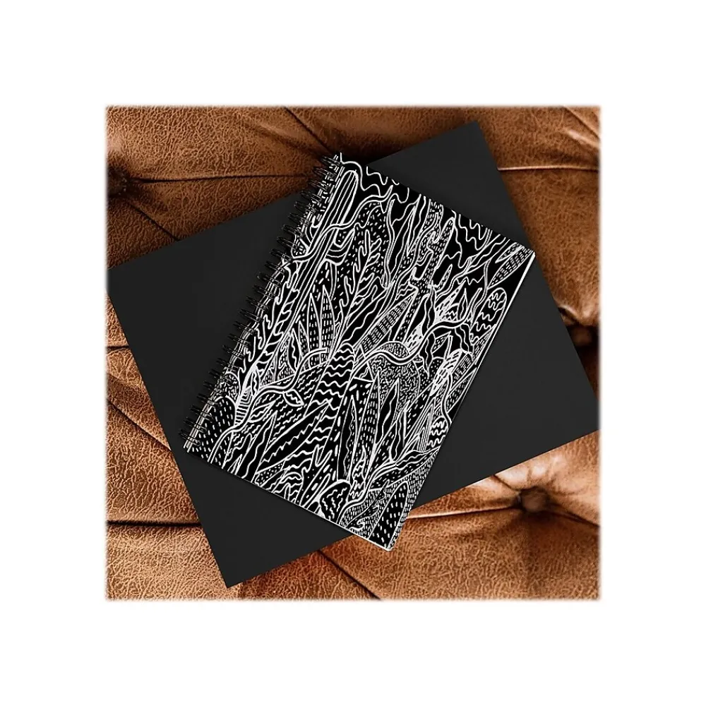 Notebooks|DENY Designs The Garden by Kris Tate Professional Notebooks, 5.5" x 8.25", Dotted, 40 Sheets, Black (58293-NOBS01)