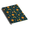 Notebooks|DENY Designs Vintage Sun and Star in Navy by Doodle by Meg Notebook, 5.5" x 8.25", Dotted, 40 Sheets (74738-nobs01)