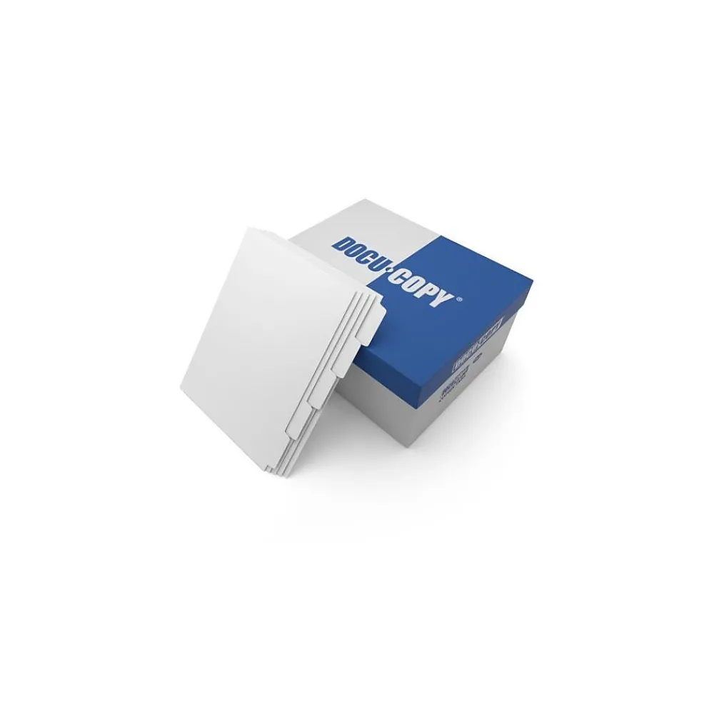 Dividers|DocuCopy Reverse Collated Blank Paper Dividers, 5-Tab, White, 1,250/Case (1001)