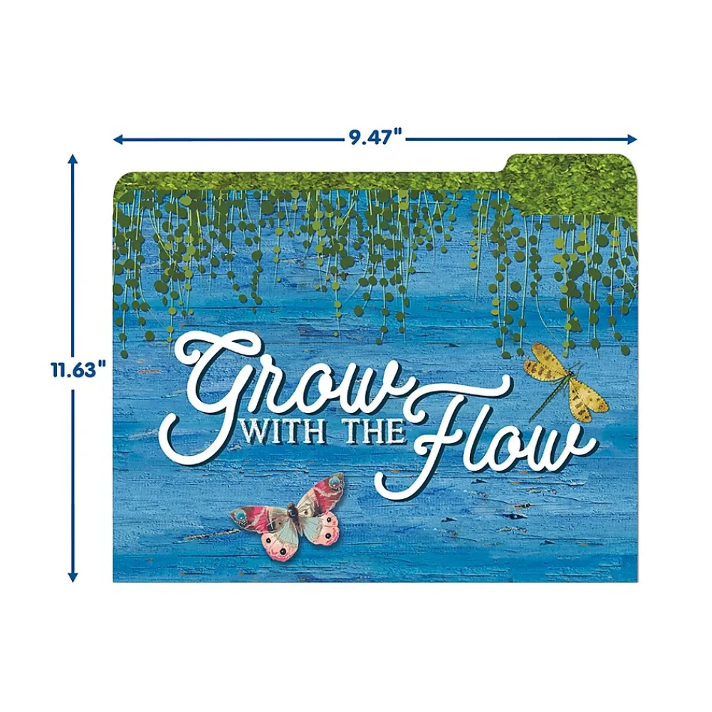 File Folders|Eureka Curiosity Garden File Folders, 1-Tab, Assorted, Letter Size, 6/Bundle (EU-866450-6)