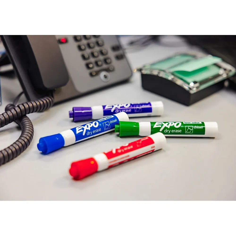 Markers|Expo Dry Erase Markers, Chisel Tip, Assorted, 192/Pack (2003995)
