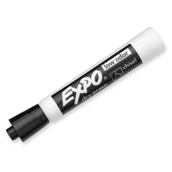 Markers|Expo Dry Erase Markers, Chisel Tip, Black, 4/Pack (80661)