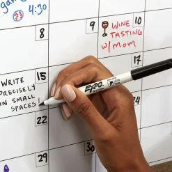 Markers|Expo Dry Erase Markers, Ultra Fine Tip, Black, 12/Pack (1871131)