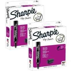 Markers|Expo ® Flip Chart® Marker, Bullet Tip, Assorted Colors, 8 Per Pack, 2 Packs (SAN22478-2)