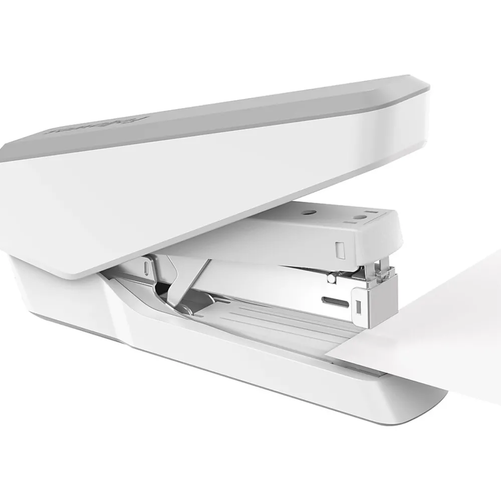 Staplers|Fellowes LX870 EasyPress Desktop Stapler, 40-Sheet Capacity, White (5014501)