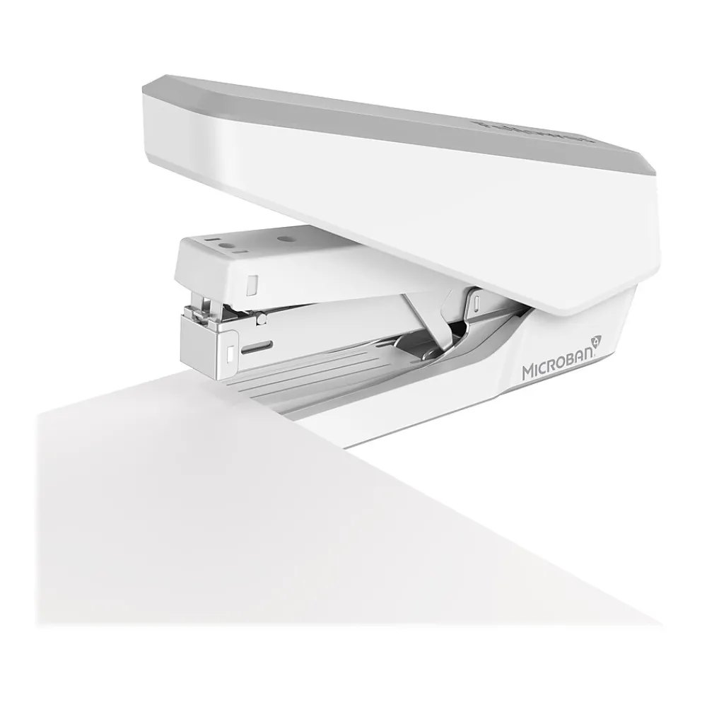 Staplers|Fellowes LX860 EasyPress Desktop Stapler, 40-Sheet Capacity, White (5014301)