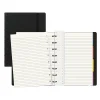 Notebooks|Filofax A5 Classic Bright 4-Subject Professional Notebooks, 5.8" x 8.25", College Ruled, 56 Sheets, Black (B115007U)