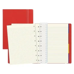 Notebooks|Filofax A5 Classic Bright 4-Subject Professional Notebooks, 5.8" x 8.25", College Ruled, 56 Sheets, Red (B115008U)