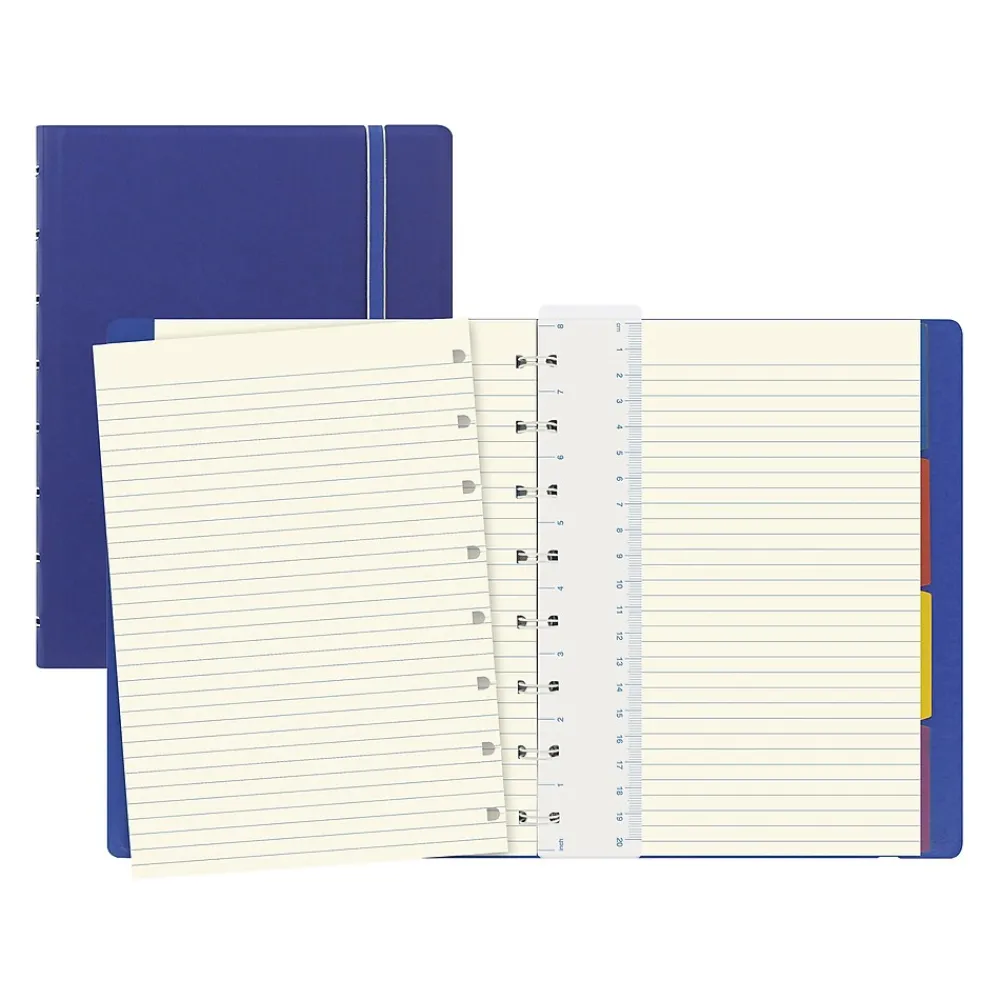 Notebooks|Filofax A5 Classic Bright 4-Subject Professional Notebooks, 5.8" x 8.25", College Ruled, 56 Sheets, Blue (B115009U)