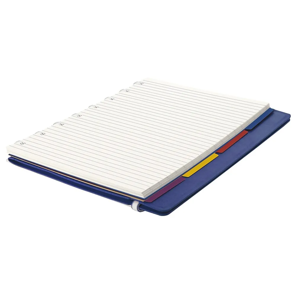 Notebooks|Filofax A5 Classic Bright 4-Subject Professional Notebooks, 5.8" x 8.25", College Ruled, 56 Sheets, Blue (B115009U)
