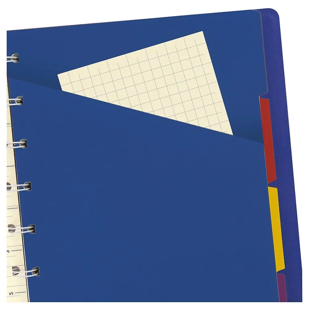 Notebooks|Filofax A5 Classic Bright 4-Subject Professional Notebooks, 5.8" x 8.25", College Ruled, 56 Sheets, Blue (B115009U)