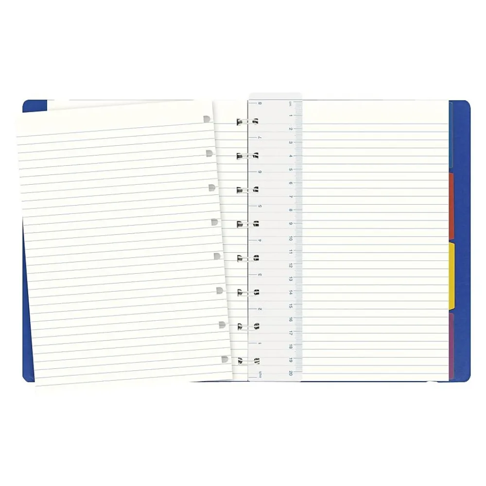 Notebooks|Filofax A5 Classic Bright 4-Subject Professional Notebooks, 5.8" x 8.25", College Ruled, 56 Sheets, Blue (B115009U)